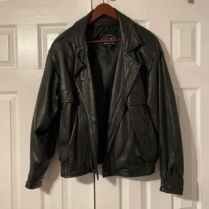 Black leather jacket